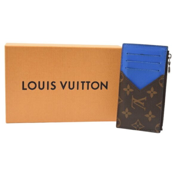 LOUIS VUITTON Blue Monogram Card Holder - Picture 9 of 10